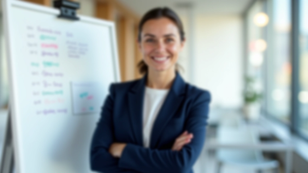 Twee personen bespreken ideeën aan whiteboard vol mind map en concepten